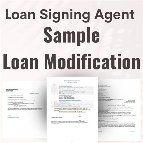 Loan Signing Agent Sample Loan Modification Practice Loan Documents