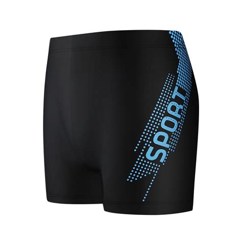 Mens Swimming Trunks Flat Corner Beach Resort Water Park Soaking Hot Spring Digital Printed