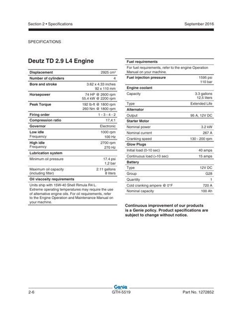 Genie Gth 5519 Service Manual