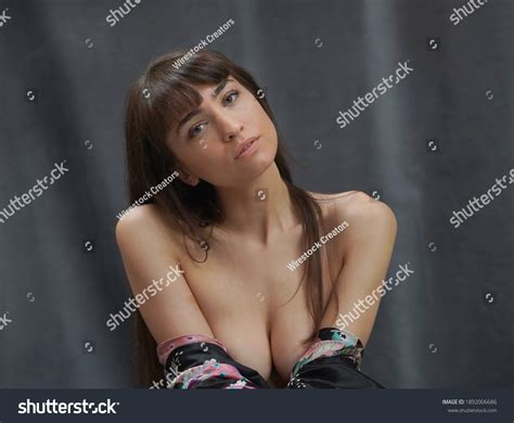 Attractive Half Naked Female Posing Camera Stock Photo 1892006686 Shutterstock