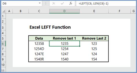 Excel LEFT Function 7 Examples Wikitekkee