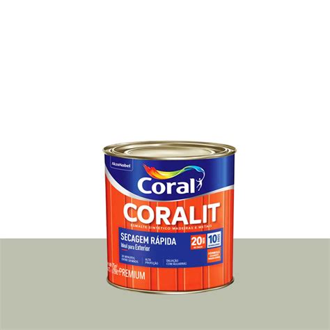 Tinta Esmalte Coralit Secagem Rápida 900ml Platina Coral