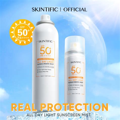 【hot】 Skintific All Day Light Sunscreen Mist Spf50 Pa Sunscreen