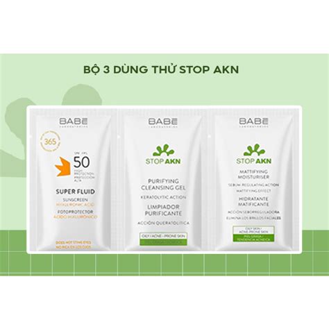 QUÀ TĂNG phẩm dùng thử BABE Cleansing ml Mattifying cream ml Super Fluid Ha ml