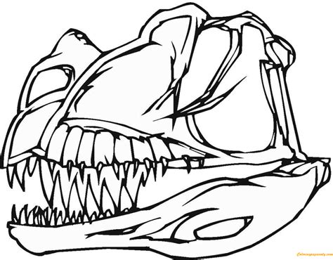 Dinosaur Bones Coloring Page - Free Printable Coloring Pages