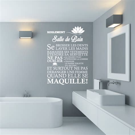 Sticker Règlement de la salle de bain Stickers STICKERS CITATIONS