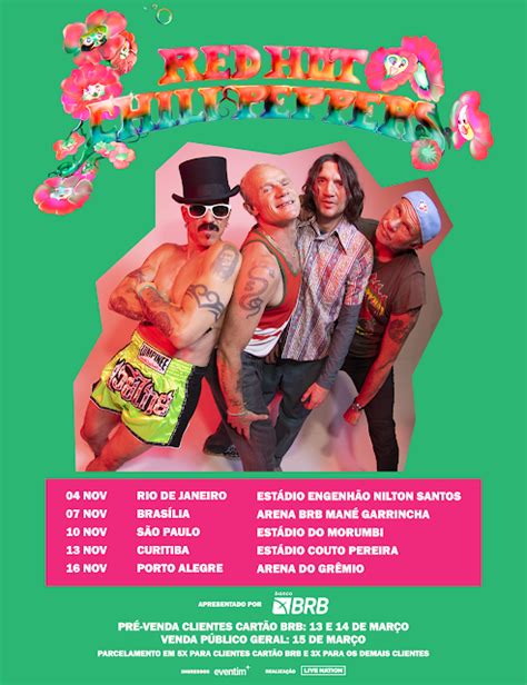 Red Hot Chili Peppers Unlimited Love Tour 2023 Setlist e Detalhes do show em Brasília Nica