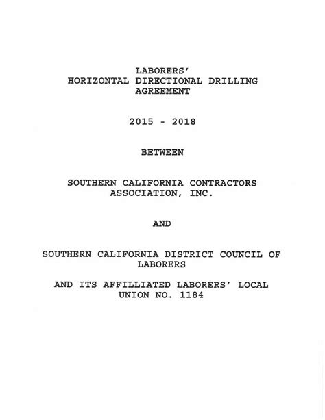 PDF LABORERS HORIZONTAL DIRECTIONAL DRILLING AGREEMENT DOKUMEN TIPS