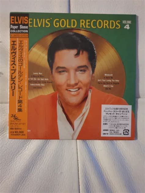 ELVIS PRESLEY MINI Lp Cd Gold Records Vol 4 Japon EUR 25 00