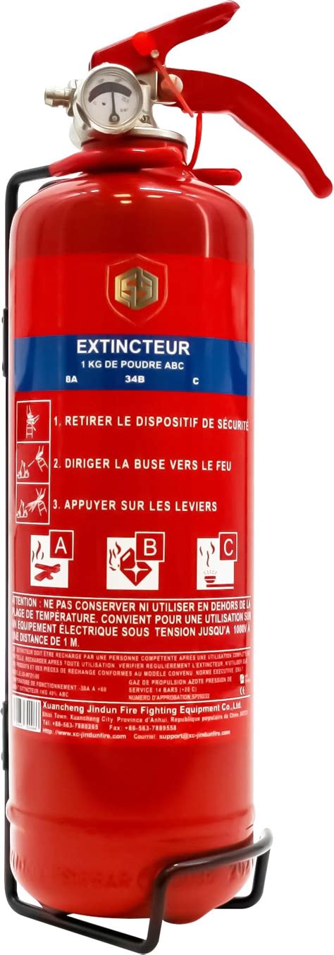 Extincteur à Poudre ABC pour Voiture Bateau Caravane et Maison avec