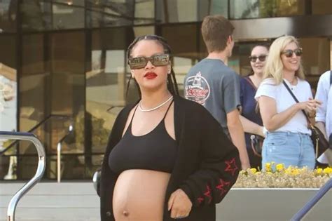 Pregnant Rihanna Shows Off Bump As She Poses In Bra And Thong From Lingerie Collection OK