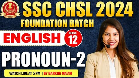 SSC CHSL ENGLISH CLASSES 2024 PRONOUN ENGLISH GRAMMAR 2 PRONOUN