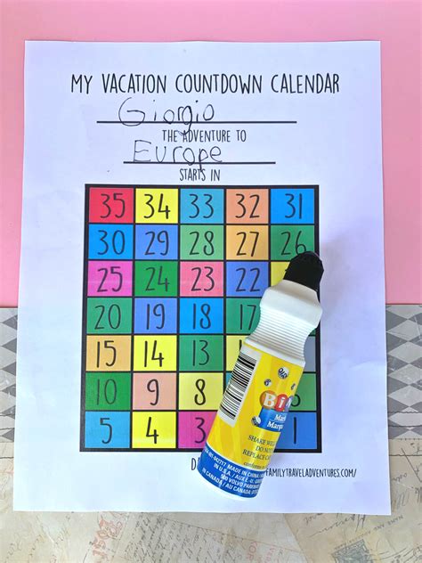 6 Free Printable Vacation Countdown Calendars Away We Wander And