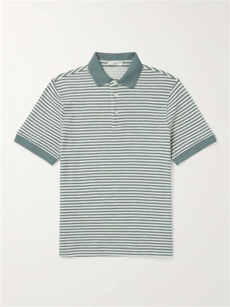 MR P. Striped Cotton Polo Shirt for Men | MR PORTER