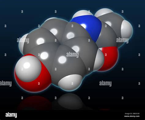 Acetaminophen Molecular Model Stock Photo - Alamy