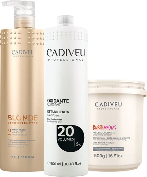 Kit Cadiveu Professional Blonde Máscara Buriti Mechas e Ox 20v 3 produtos