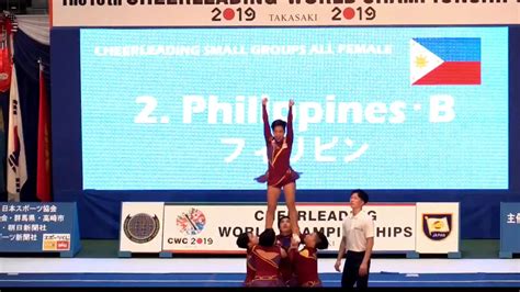 Day 2 Team Philippines B Small Groups All Female Cheerleading World