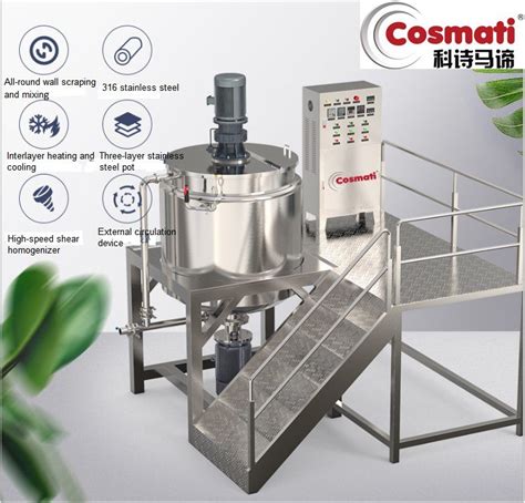 Liquid Detergent Soap Mixing Tank With Agitator Homogenizer Mixer