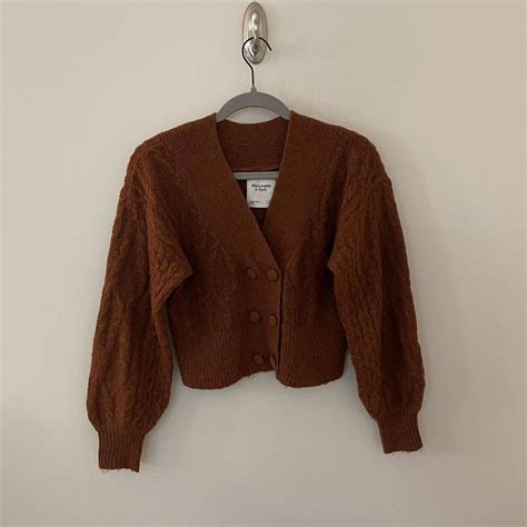 Abercrombie And Fitch Cropped Cardigan The Brownish Depop