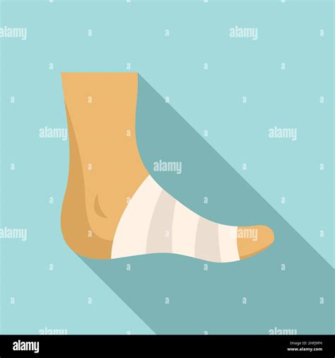 Bandage Foot Finger Icon Flat Vector Accident Fracture Elastic