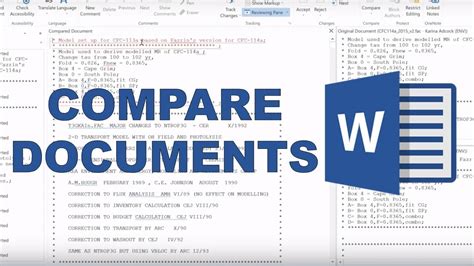 How To Compare Two Documents In Word YouTube