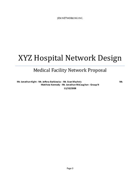 (DOC) XYZ Hospital Network Design Medical Facility Network Proposal