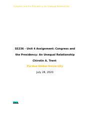 Unit Writing Assignment Docx Congress And The Presidency An