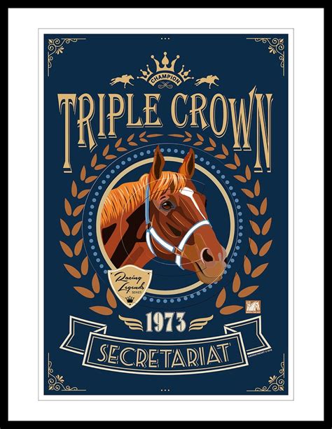 Secretariat Triple Crown Winner 1973 Vintage Poster Design | Etsy