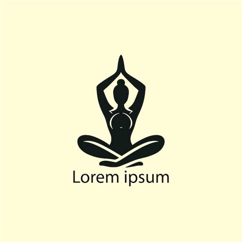 Ein Yoga Logo Hintergrund Mit Lotusblume Im Linienstil Premium Vektor