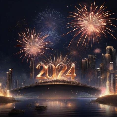 Premium Photo | Beautiful new year 2024 fireworks