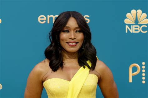 Angela Bassett 64 Stuns In Yellow Sequin Gown On Emmys Red Carpet