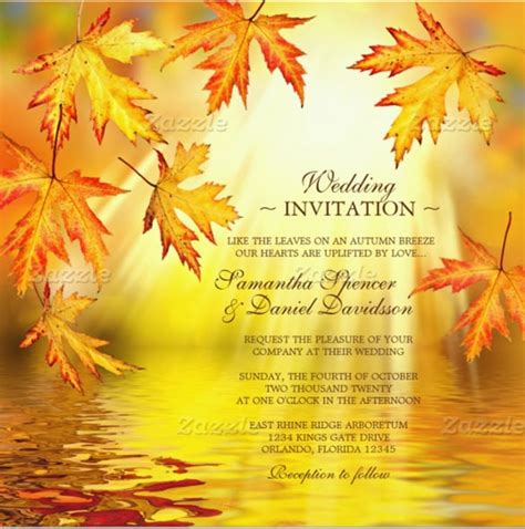 26+ Fall Wedding Invitation Templates – Free Sample, Example Format Download!