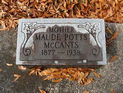 Rosie Maude Potts Mccants Find A Grave Memorial