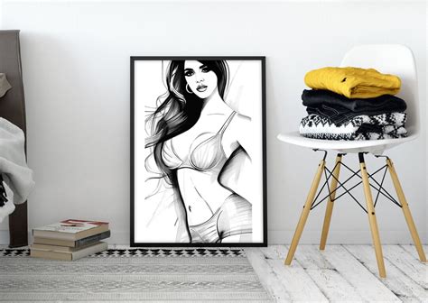 Printable Stunning Female Art Png And Ai Files Modern Artful Woman Art