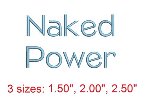 Naked Power LT Embroidery Font Creative Fabrica