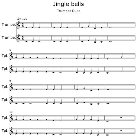 Jingle Bells Sheet Music For Trumpet