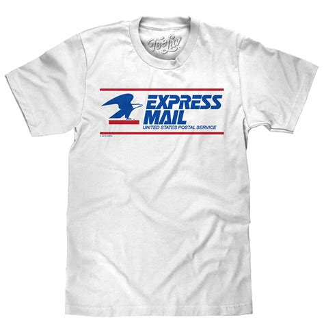 United States Postal Service Express Mail T Shirt White Tee Luv