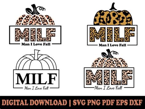 MILF Man I Love Fall Svg Funny Svg Autumn Svgpumpkins Etsy