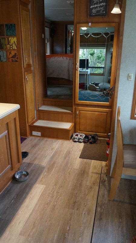 Diy Rv Flooring With A Flush Slideout Diy Rv Camper Flooring Rv Remodel