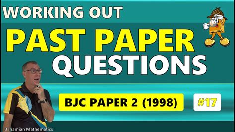 BJC Past Paper Question 1998 Paper 2 Question 17 YouTube