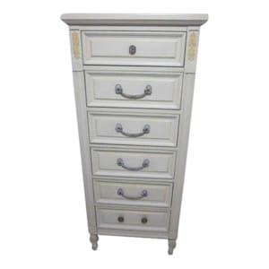 Vintage Wood Lingerie Dresser Chest Six Drawer By Dixie Cream Color Shipping Is Not Free Etsy