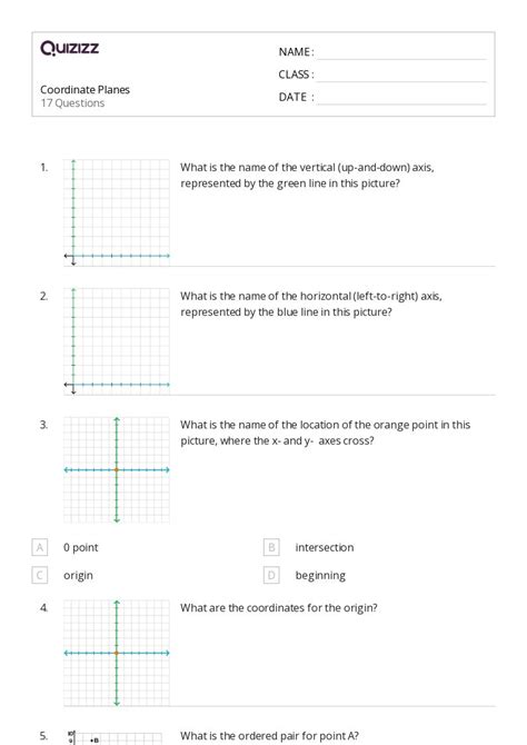 50 Coordinate Planes Worksheets For 5th Grade On Quizizz Free And Printable