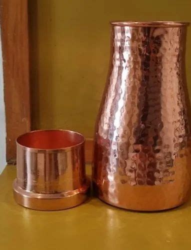 Cylindrical Copper Hammered Sugar Pot Size Ml Capacity