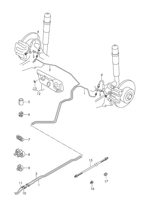 Volkswagen Golf Variant 2015 2017 Brake Pipe Brake Hose Vag Etka Online