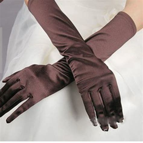 Wedding Formal Evening Party Gloves Paddy Satin Long Gloves For Women