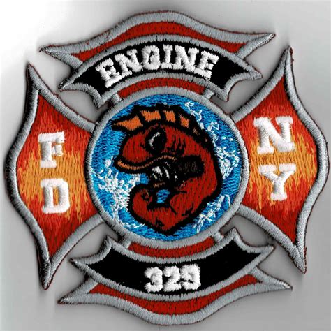 Fdny Engine 329s Official Patch Features The Flying Hellfish Logo