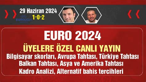 29 Haziran 2024 Iddaa Tahminleri 1 0 2 Euro 2024 Analizleri YouTube