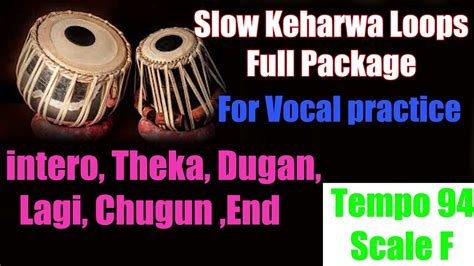 Slow Keharwa Full Package Loops High Quality Scale F Tempo Taal