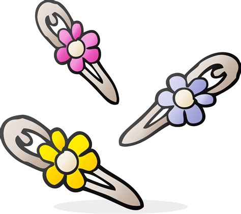 Freehand Drawn Cartoon Hair Clips Vector Art At Vecteezy