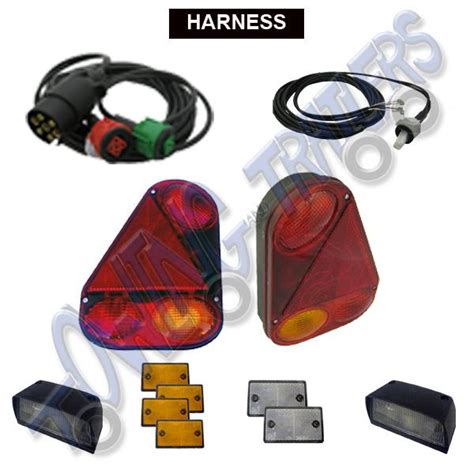 Bulb Unbraked 2900 Trailer Lighting Kit 12V Harness System